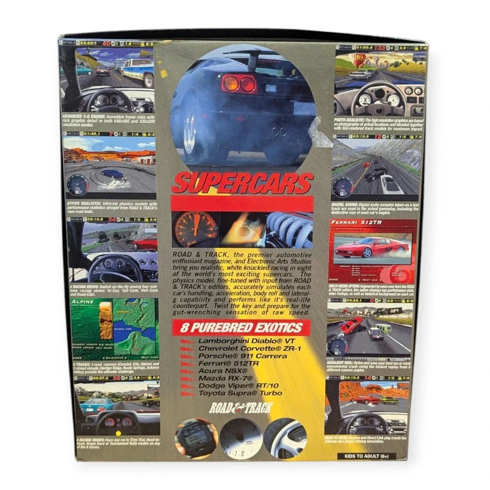 Road & Track Presents The Need for Speed PC CD-ROM Big Box 1995 Vintage EA CIB